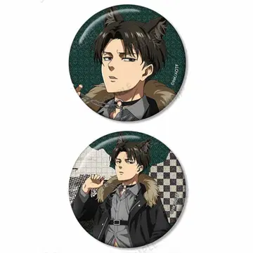 진격의 거인 마루이 글리터 캔뱃지 리바이 늑대인간ver. 2종 세트