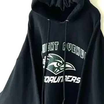 저지 CREMENT AVENUE 후드티 XL 블랙 블랙 구제 의류