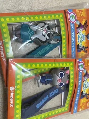 주토피아2 Happy 복권 F상 러버 마스코트 키링 2종