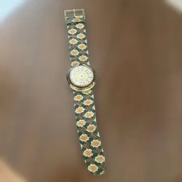 배터리 방전 레트로 꽃무늬 디자인 손목시계 쿼츠