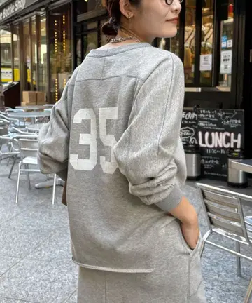 doudou 넘버링 속기모 풀오버 스커트