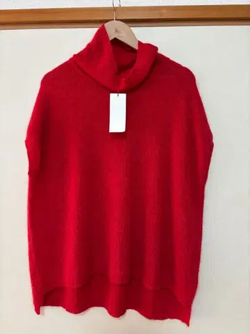 YARRA 레드 니트 베스트 프리 사이즈