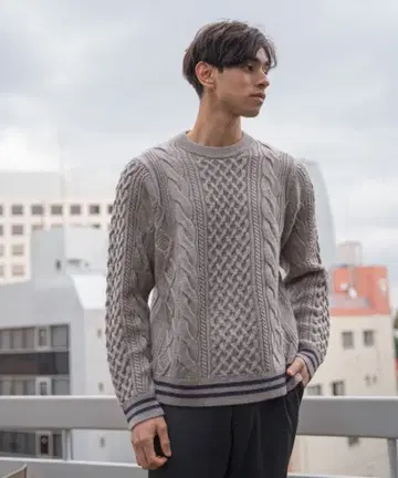워셔블 케이블 니트