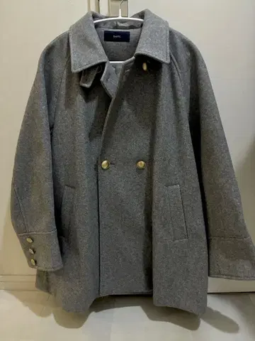 SHIPS 울 라이크 저지 멜톤 2WAY P코트