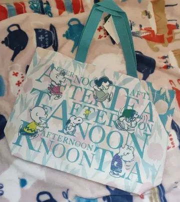 미사용 새상품 애프터눈 티 스누피 토트백 에코백 피너츠