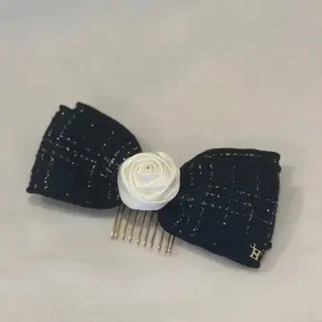 herlipto 클래식 로즈 트위드 리본 빗