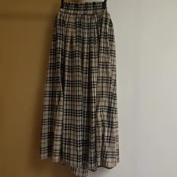 체크 롱 스커트