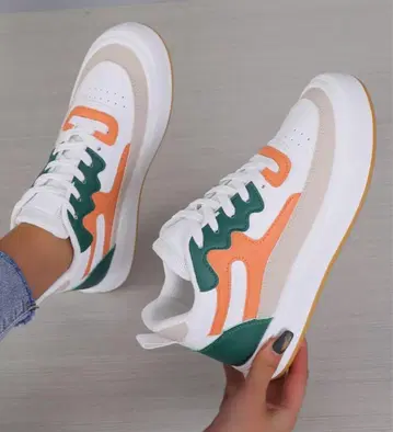 새상품 신발 여성용 스니커즈 스케이트 신발 레이스업 JP25