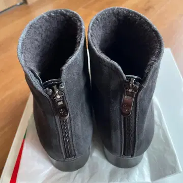 긴자 카네마츠 다크 그레이 숏부츠 사이드 지퍼