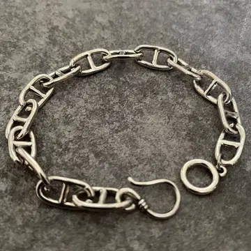 멕시칸 주얼리 실버 925 앵커 체인 팔찌 슬림