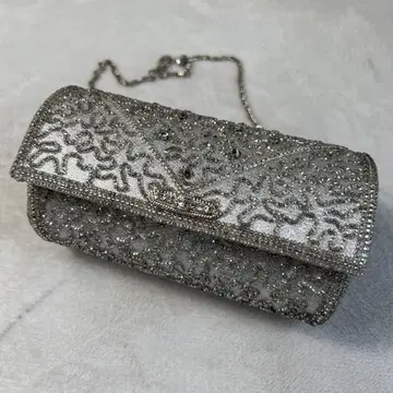 루미하시모토 비즈 파티백 실버 성인식 결혼식 파티