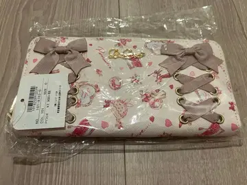 LIZLISA 장지갑 레이스업 리본 화장품 패턴 토끼 패턴 미개봉 새상품