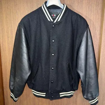 VAN 바시티 자켓 블랙