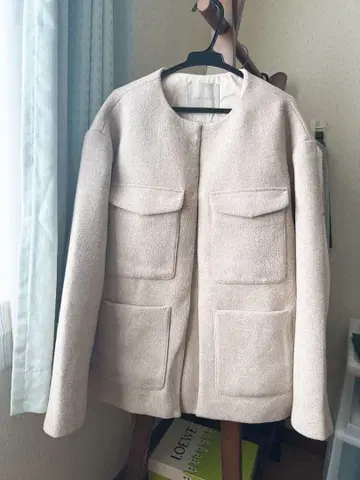 앙피로 울 블렌드 노카라 코트