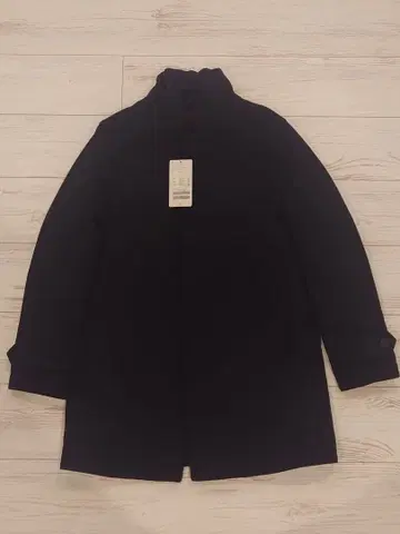 블랙 스텐카라 코트 충전솜 퀼팅 라이너 포함