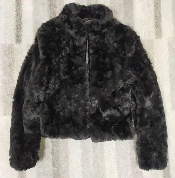 DIVIDED H&M 인조 모피 재킷 블랙 34