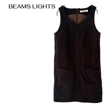 빔즈라이트 미니 원피스 울 데이트 슬리브리스