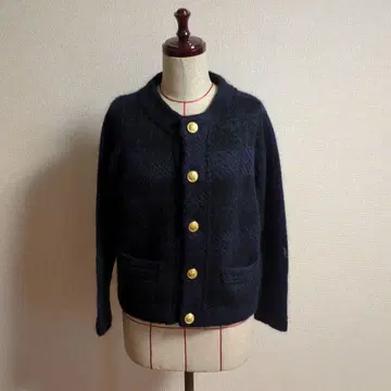 네이비 노카라 자켓