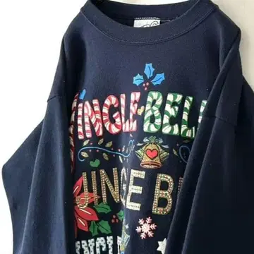 USA제 MBC 징글벨 맨투맨 트레이닝복 L 네이비 구제 의류