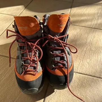 몽벨 등산화 오렌지 그레이