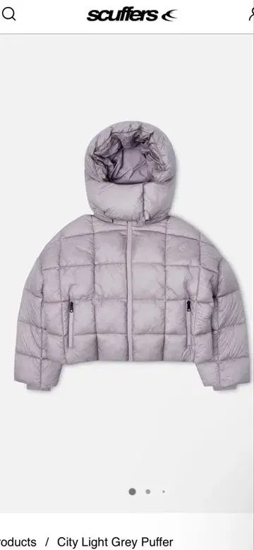 scuffers 라이트 그레이 다운 자켓 미사용