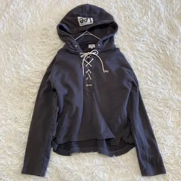 CIAOPANIC TYPY x Lee 레이스업 후드티 그레이