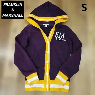 레어 FRANKLIN & MARSHALL 후드티 가디건 보라색