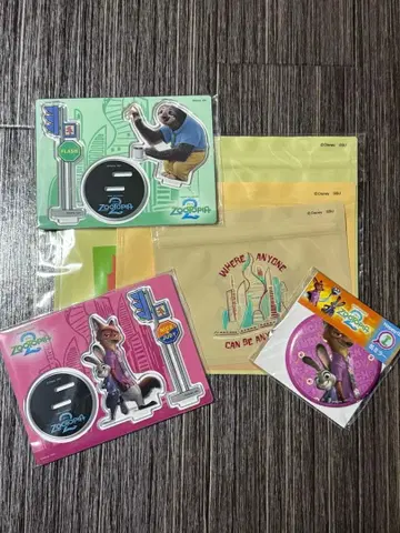 주토피아2 happy 복권 아크릴 스탠드 캔 거울 주디 닉