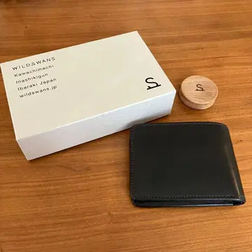 [상태 좋음] 와일드 스완스 WINGS 지갑 풀 그레인 브라이들 블랙