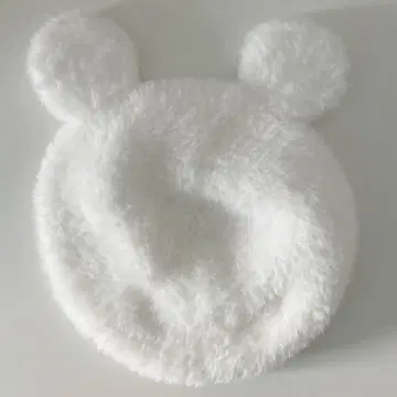 디즈니 미키 베레모 팬캡 화이트 복슬복슬