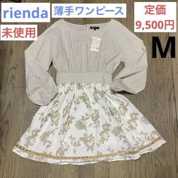 [ 미사용 ] 여성용 얇은 소재 원피스 rienda 리엔다 긴팔 M