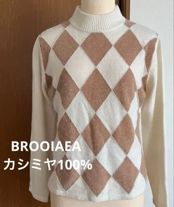 BROOIAEA 캐시미어 100% 비즈 니트 40 L 사이즈