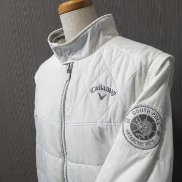 [ 새상품급 ] Callaway 화이트 퀼팅 자켓 골프웨어 L