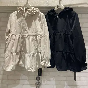 프릴 후드 마운틴 후드티 블랙