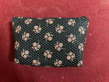 인덴야 우에하라 유우시치 꽃무늬 파우치 다크 그린 미사용 새상품