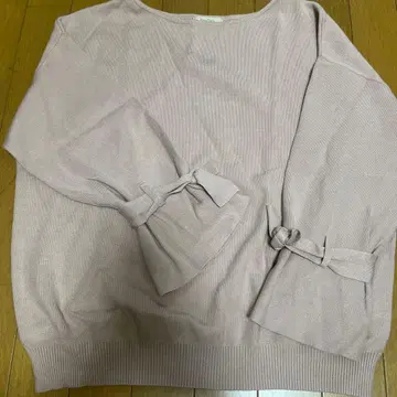 Rose Tiara 리본 포함 긴팔 니트