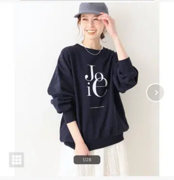 [ IENA 이에나 ] Joie 로고 프린트 맨투맨 네이비