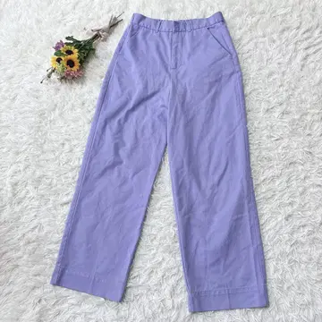 JEANASIS 슬랙스 테이퍼드 팬츠 허리밴딩 라벤더 F