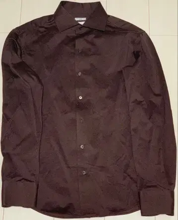 SHIPS 다크 브라운 코튼 긴팔 셔츠