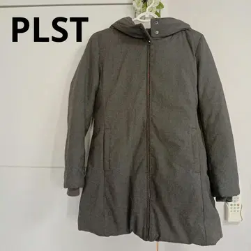 PLST 후드 부착 그레이 다운 자켓 플라스테 M A라인