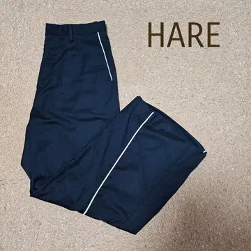 HARE 네이비 사이드 라인 슬랙스 M