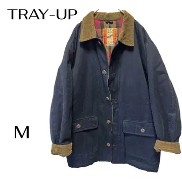 [ TRAY-UP ] 코듀로이 옷깃 자켓 90s 빈티지 네이비 M