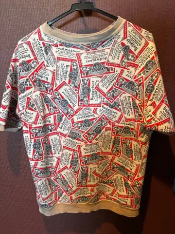 Budweiser 프린트 맨투맨 반팔