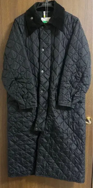 바버 퀼팅 롱 코트