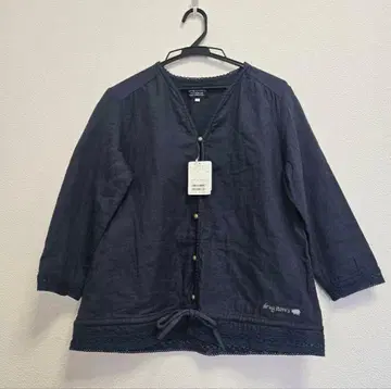 [택 포함] drug store's 블루종 겉옷 얇은 소재 자수 로고