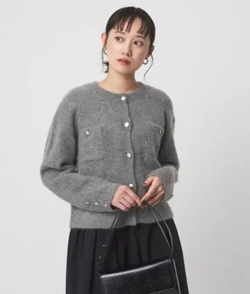 [새상품급] 그린 라벨 릴랙싱 캐시미어 혼방 그레이 긴팔 가디건