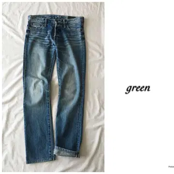 green 하이크 [ 세탁 가능 ] 빈티지 워시 가공 데님 팬츠
