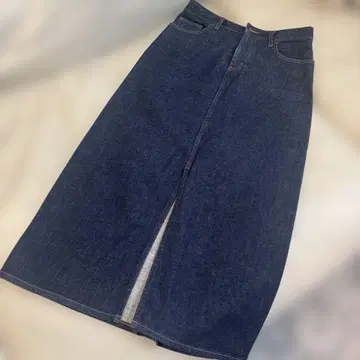 Theory 다크 데님 타이트 스커트