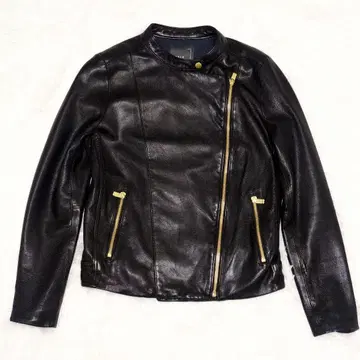 새상품급 Noble 노블 램 가죽 라이더 가죽 자켓 블랙 38