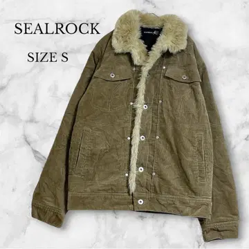 새상품급 씰 락 코듀로이 자켓 인조 모피 캐주얼 S